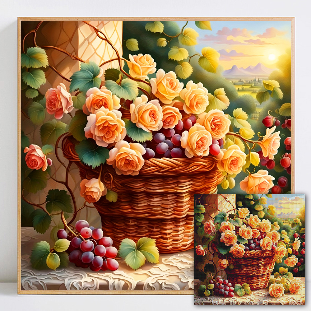 Photo Mosaic Print - Flower Diamond Painting Kit Full Square