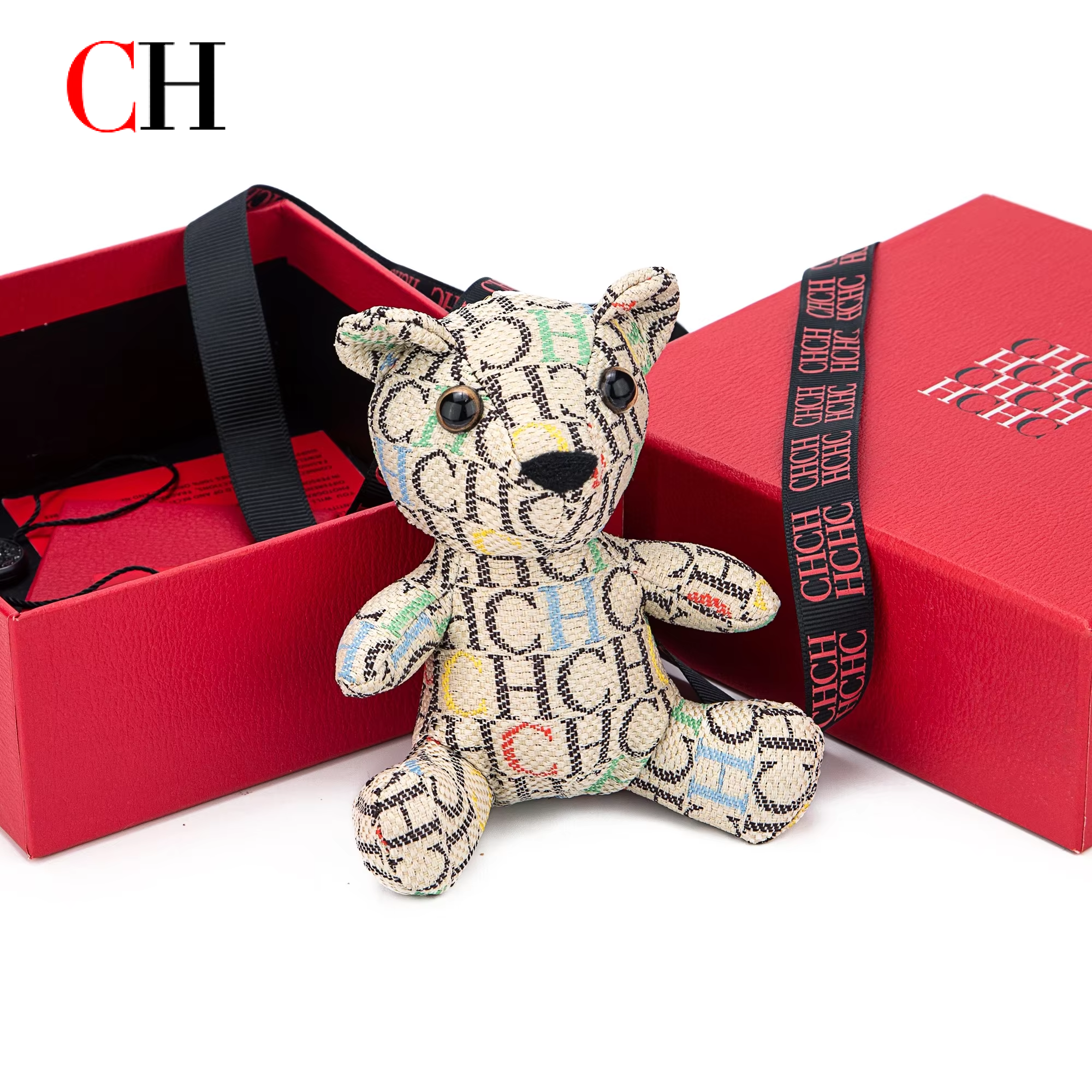 CH Bear Plush Keychain Monogra - Monogram Keychain Leather 评论和价格