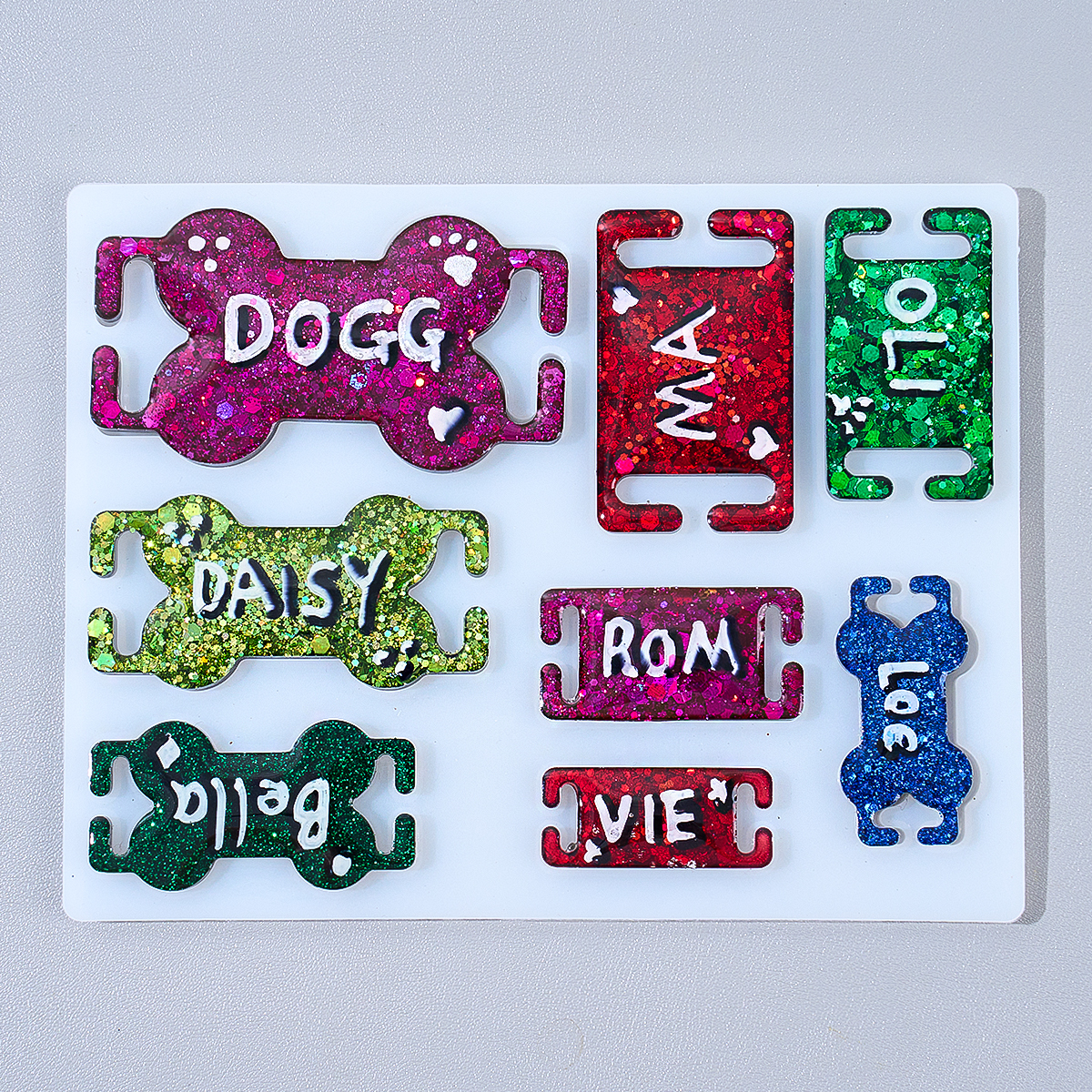 DIY Cat Dog ID Tag Silicone Mo - Name Necklace Custom 评论和价格
