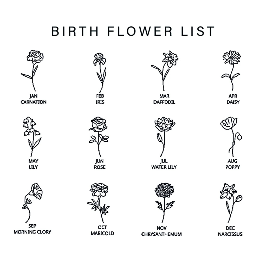 Custom Birth Month Flower Neck - Birth Flower Necklace 评论和价格