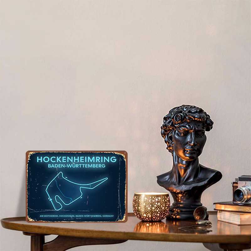 Hockenheimring Circuit Neon Ma - Custom Map Poster 评论和价格