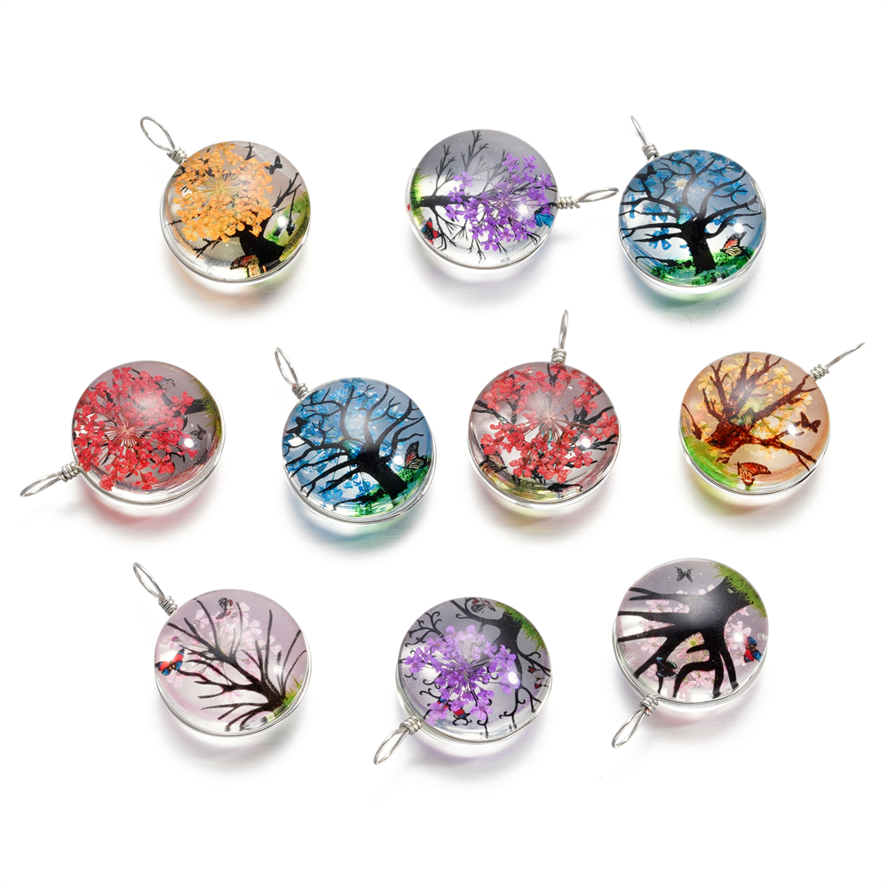 5pcs/lot 20x29mm Jewelry Cryst - Birth Flower Necklace 评论和价格