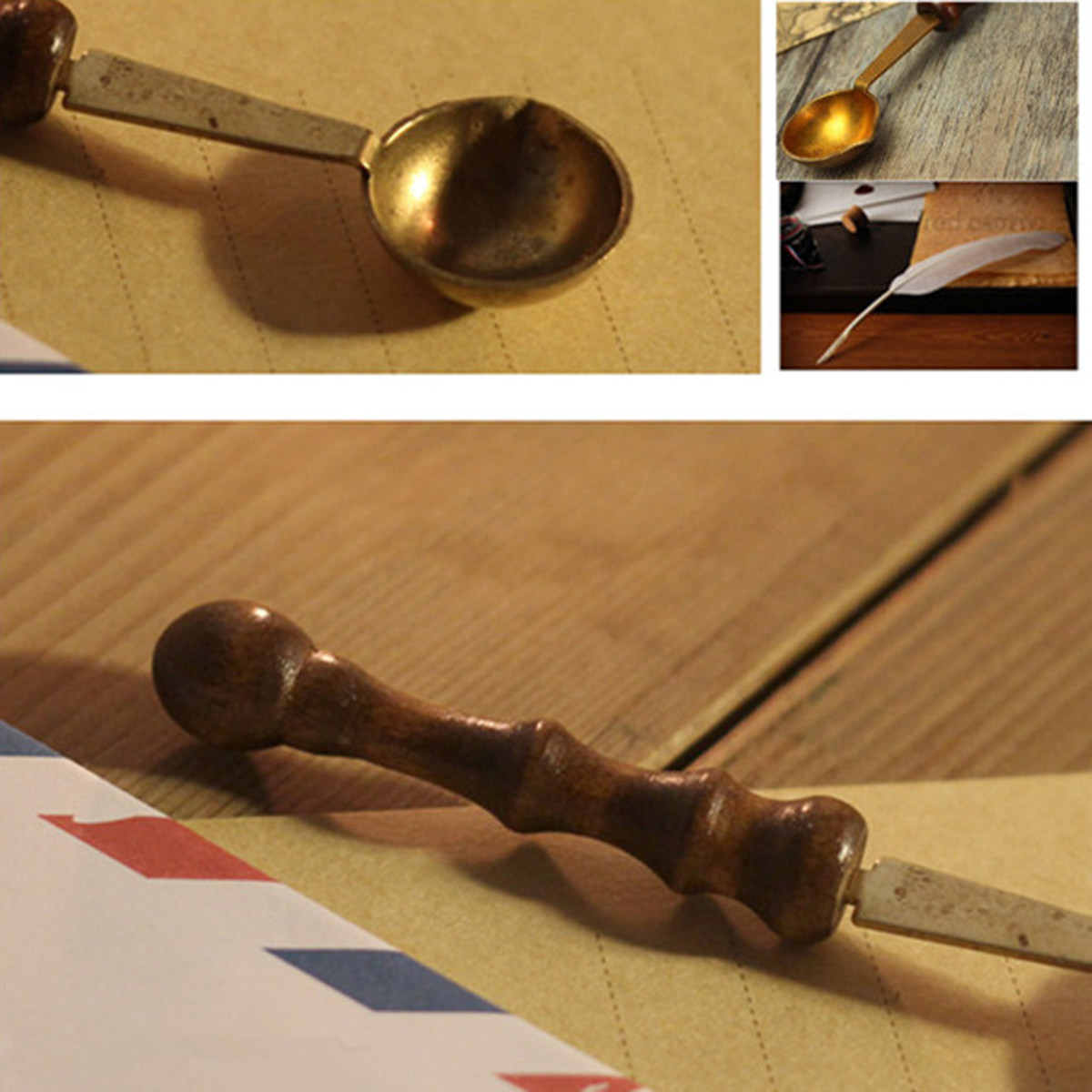 Premium Wood Handle Copper Wax - Wax Seal Letter Kit 评论和价格