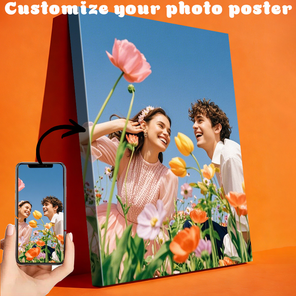 1 customized photo canvas, opt - Engraved Wood Frame 评论和价格