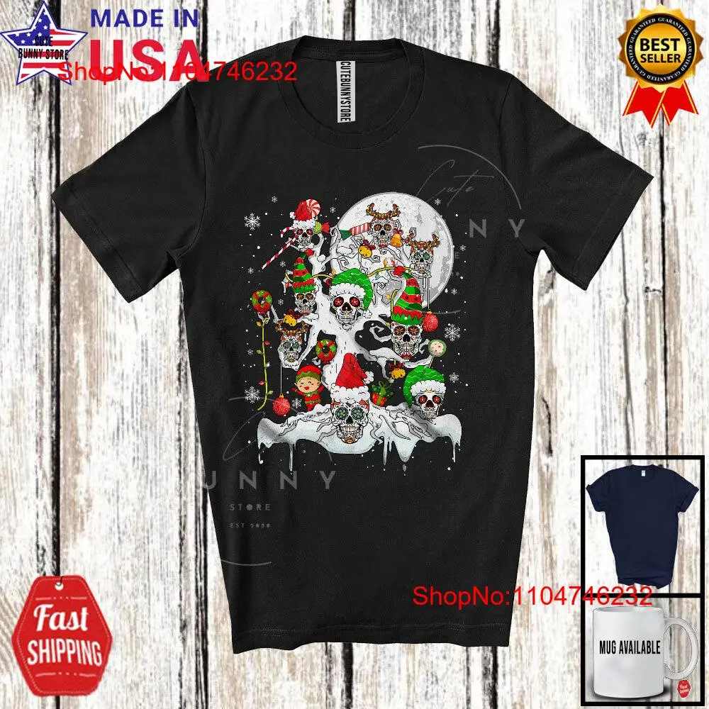 Santa ELF Sugar Skull On X mas - Family Tree Print 评论和价格