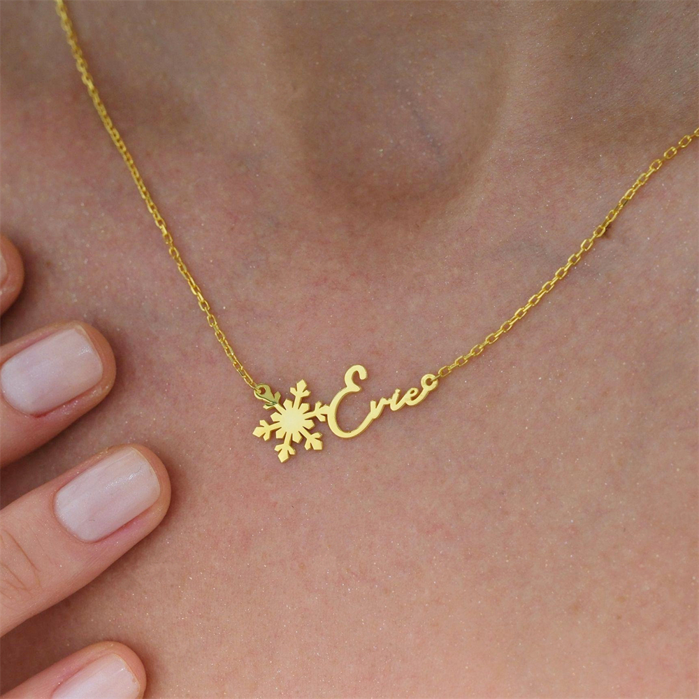 Custom Simple Name Necklace St - Birth Flower Necklace 评论和价格