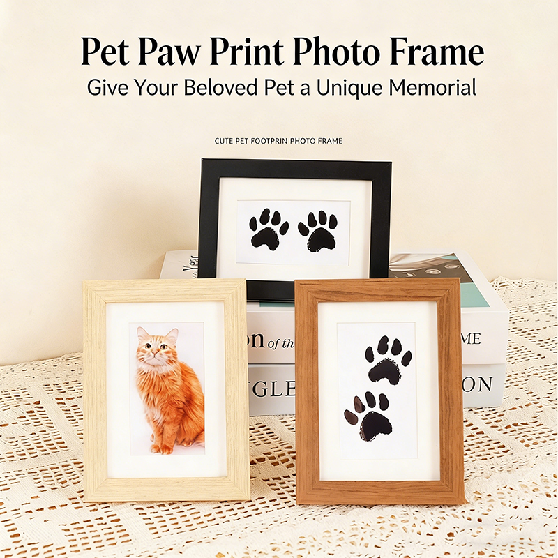 Diy Wooden Baby Pet Paw Print  - Engraved Wood Frame 评论和价格