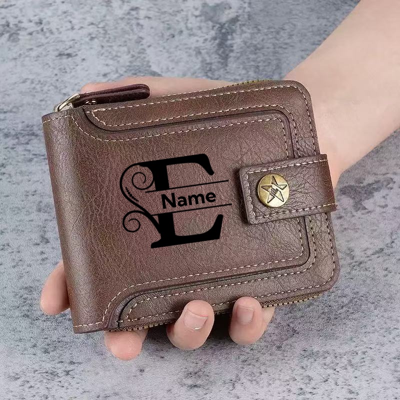 Men's Custom Wallet - Personal - Personalized Name Box 评论和价格