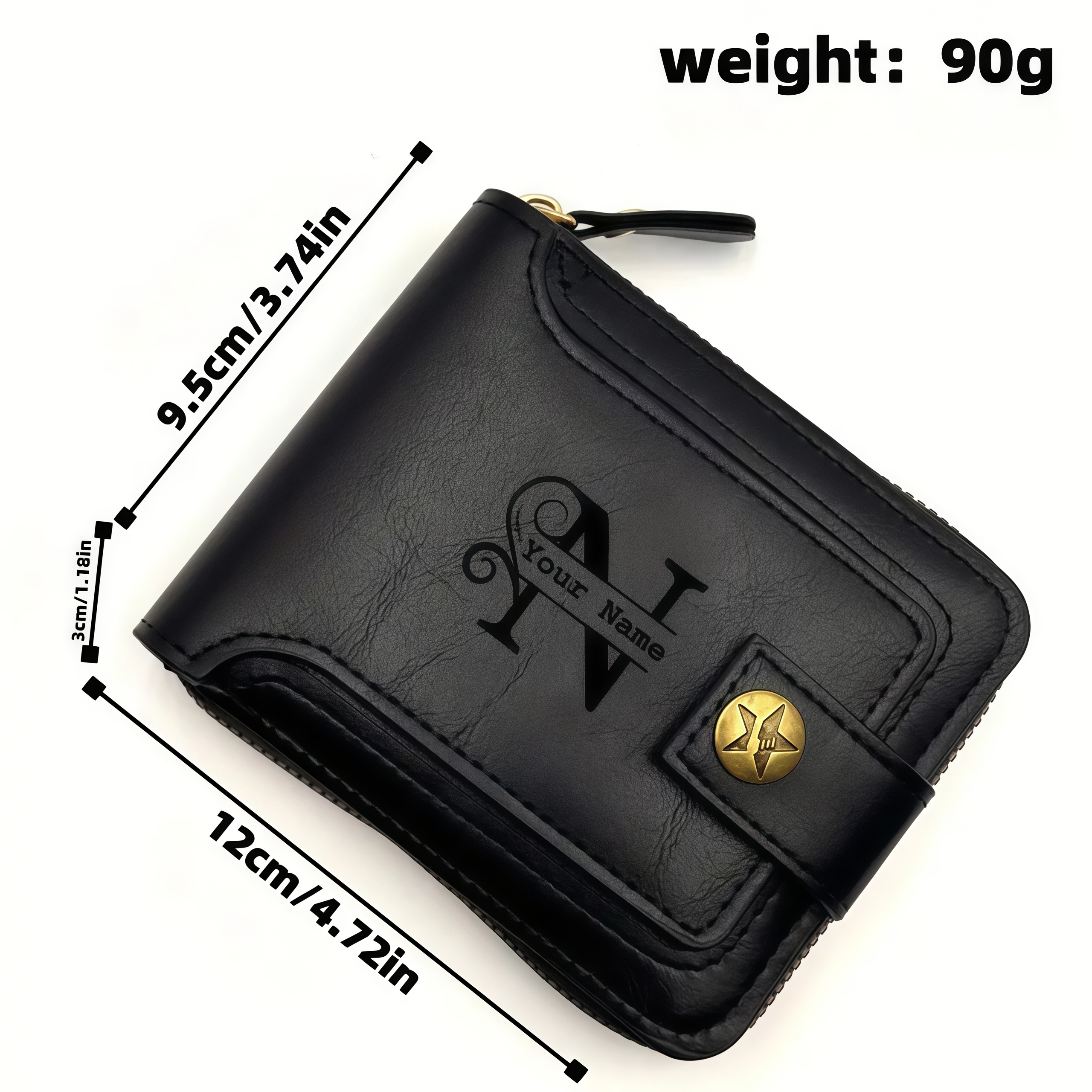 Men's Custom Wallet - Personal - Personalized Name Box 评论和价格