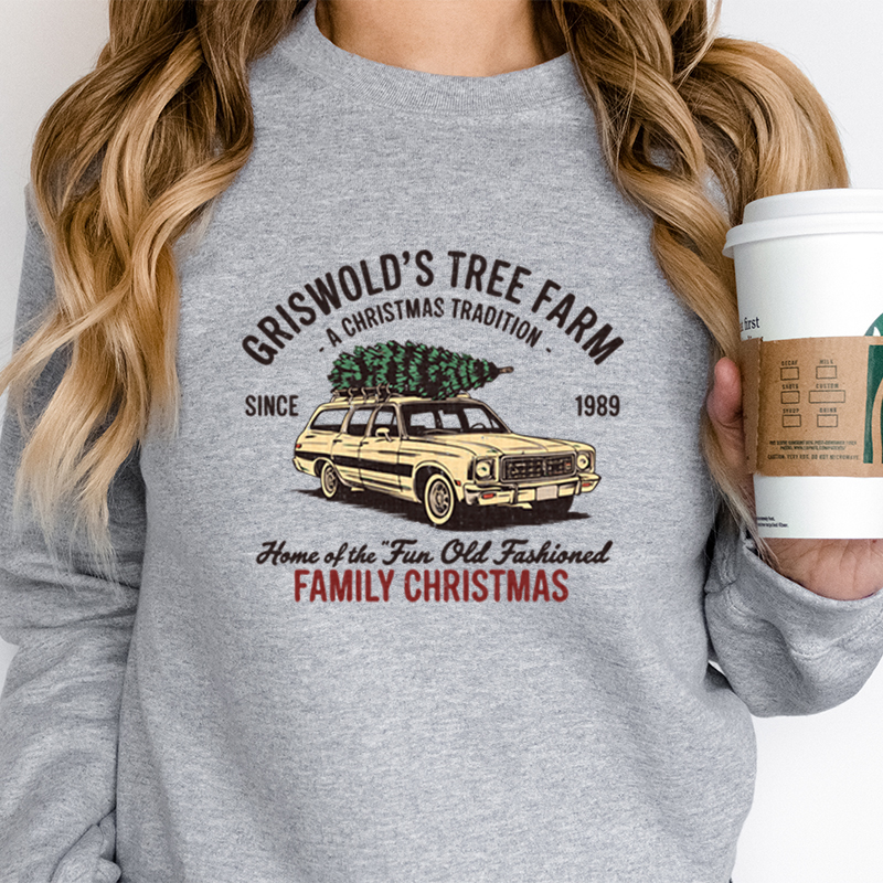 Family Christmas Tree Farm Gra - Family Tree Print 评论和价格