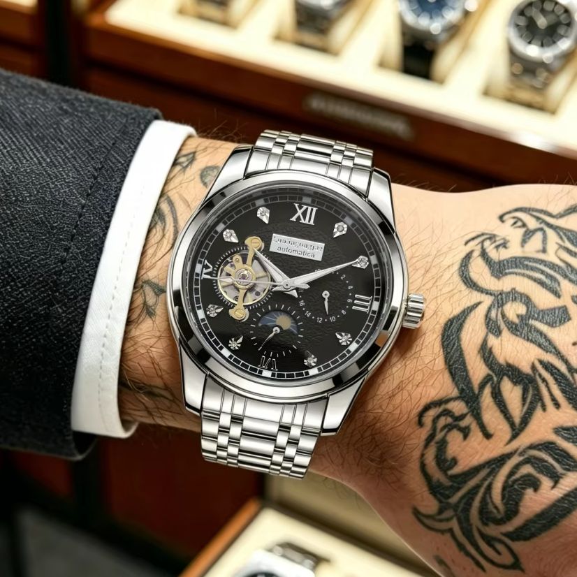 High-End Luxury Men's Automati - Custom Night Sky 评论和价格