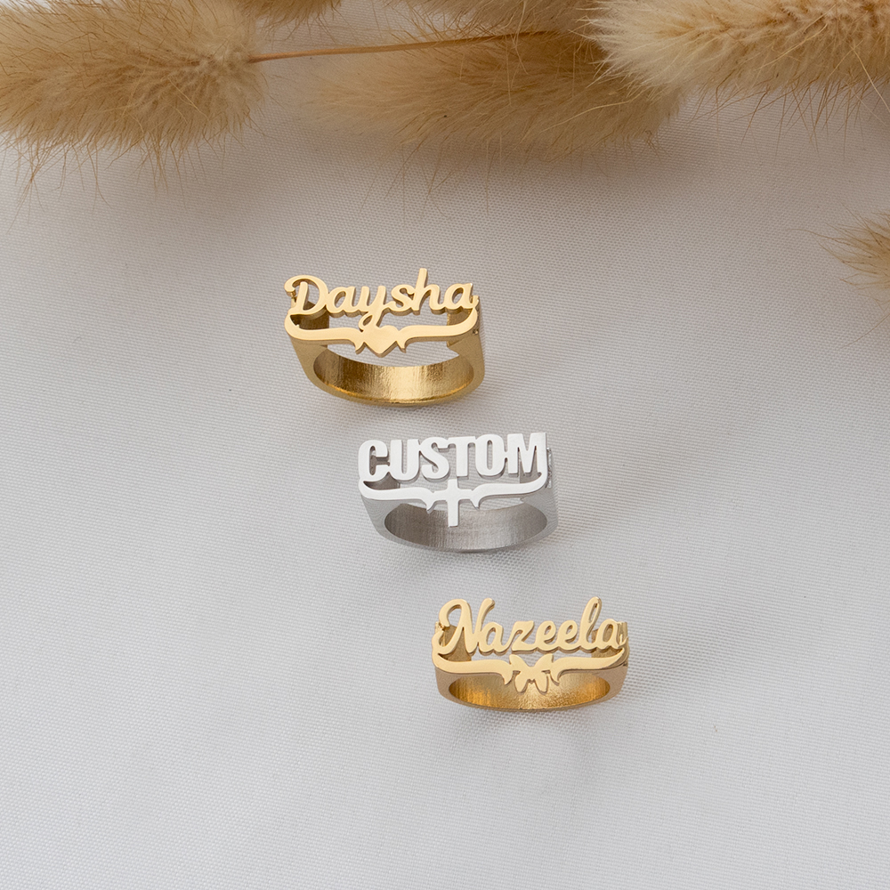 Customized Name Rings, Persona - Initial Ring Custom 评论和价格