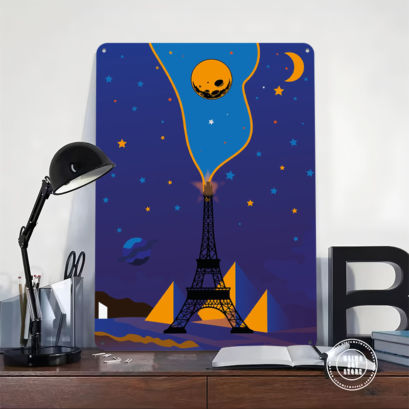 Eiffel Tower Night Sky Poster  - Custom Night Sky 评论和价格