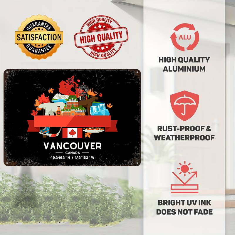 Vancouver City Map Printed Pos - Custom Map Poster 评论和价格
