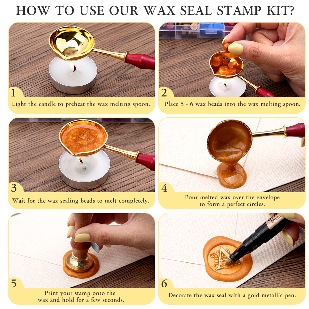 Alphabet Wax Seal Stamp Set -  - Wax Seal Letter Kit 评论和价格