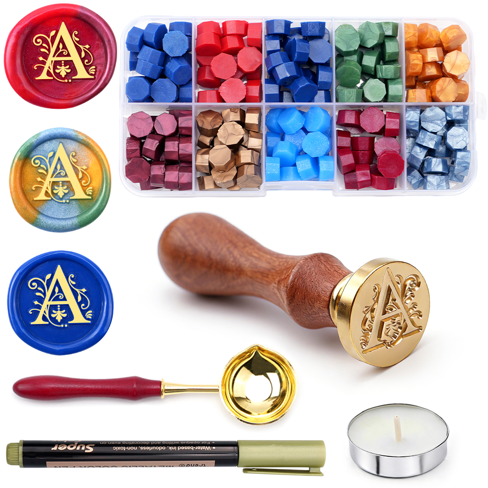 A-Z letter Wax Seal Stamp Kit  - Wax Seal Letter Kit 评论和价格