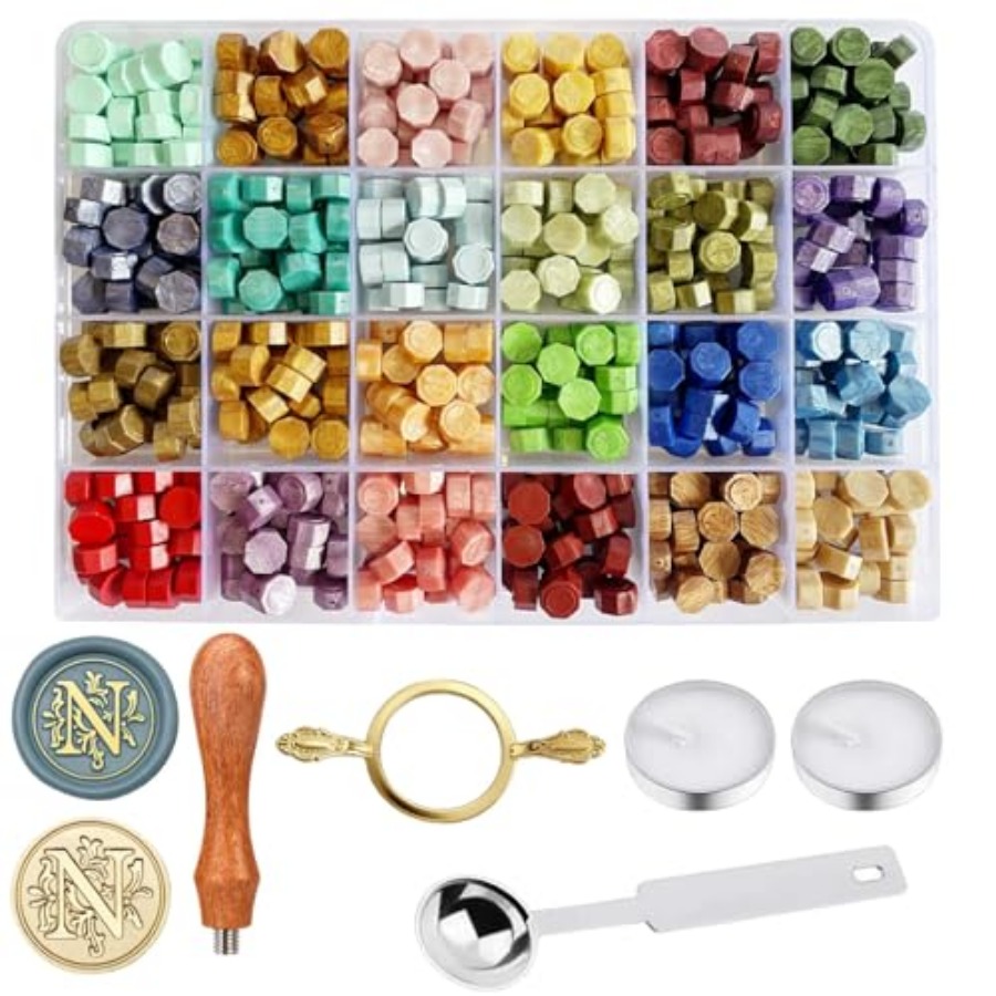 Wax Seal Stamp Kit - Sealing W - Wax Seal Letter Kit 评论和价格