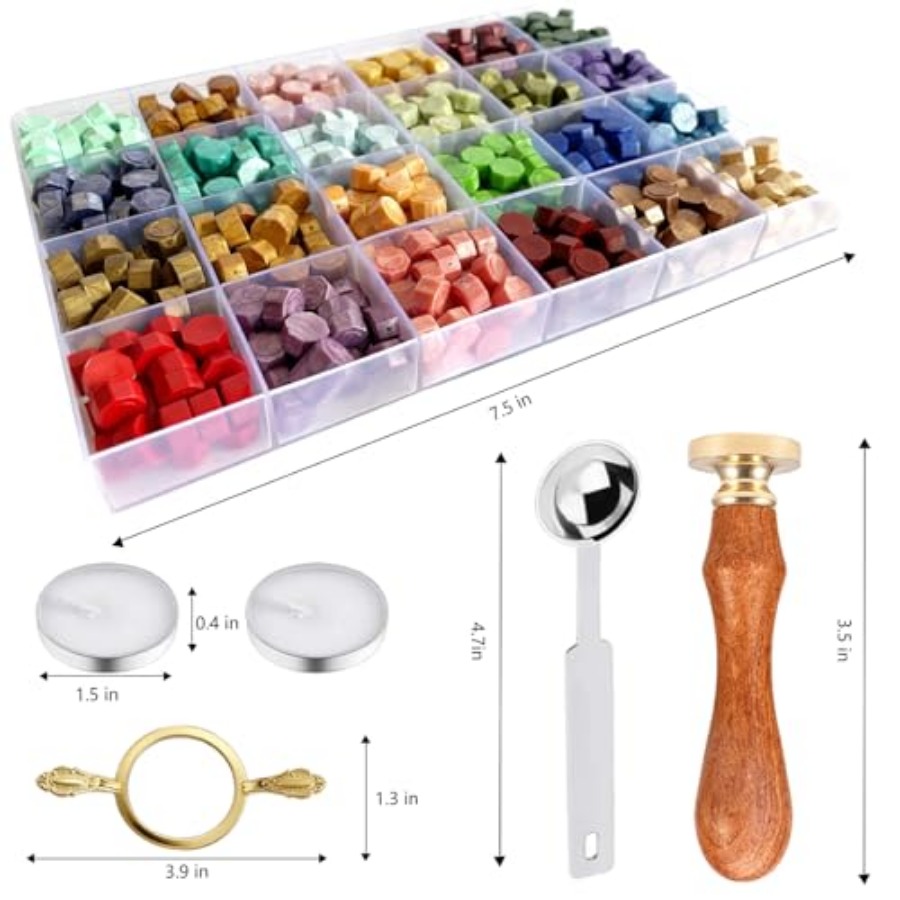 Wax Seal Stamp Kit - Sealing W - Wax Seal Letter Kit 评论和价格